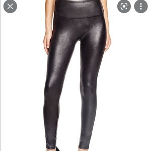 NWT Spanx Faux Leather Leggings Size XSP